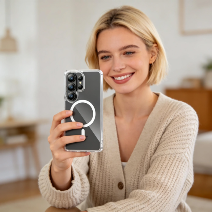 Tech-Protect - Tech-Protect Mobilskal För Galaxy S26 Ultra MagSafe Flexair Hybrid - Clear