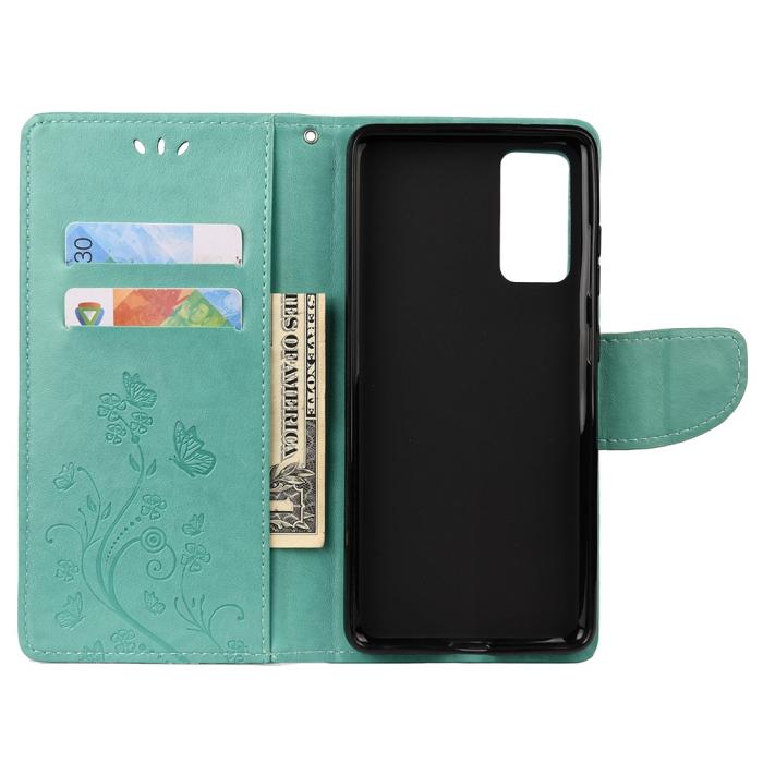 A-One Brand - Butterfly Plånboksfodral Galaxy A52 5G - Turkos