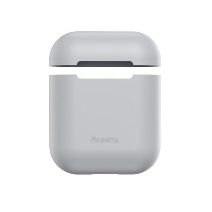 BASEUS - Baseus ultra-tunt silikonfodral för AirPods - Grå
