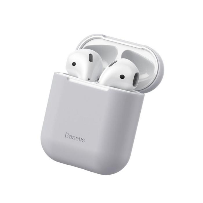 BASEUS - Baseus ultra-tunt silikonfodral för AirPods - Grå