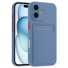 A-One Brand - iPhone 16 Plus Mobilskal Korthållare TPU - Gråblå