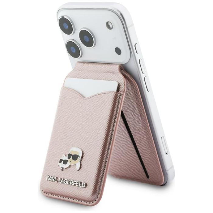 KARL LAGERFELD - Karl Lagerfeld MagSafe Korthållare Stativ med Spegel - Rosa