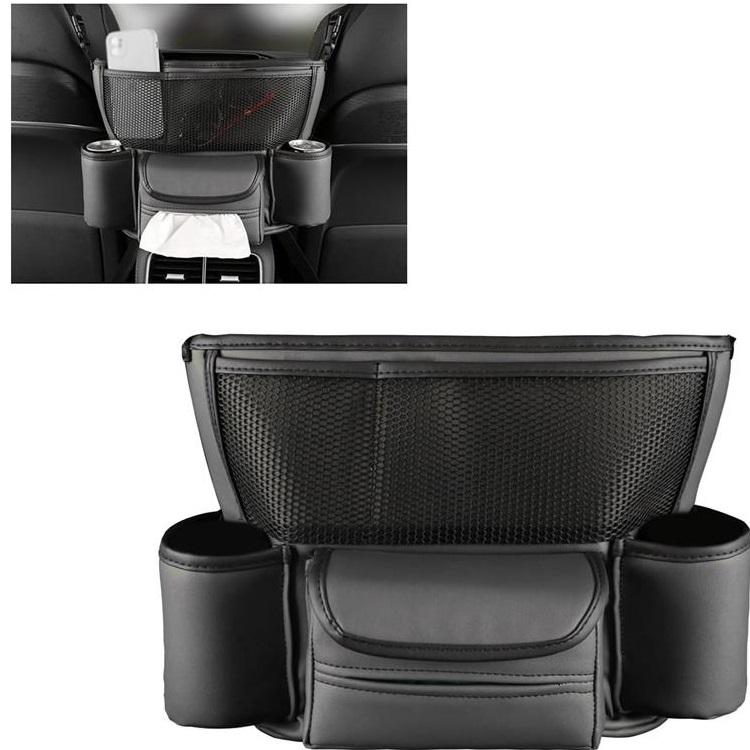 Multifunktionell Läder Sätesförvaringsväska - Svart | 2353 | AlltMobil