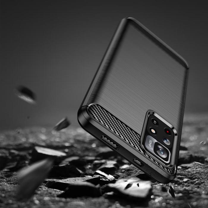 OEM - Carbon Flexible Skal Xiaomi Poco M4 Pro 5G - Svart