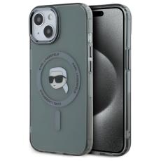 KARL LAGERFELD - Karl Lagerfeld Mobilskal till iPhone 15 MagSafe MagSafe IML Metal Karl Head