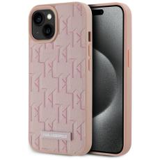 KARL LAGERFELD - Karl Lagerfeld Mobilskal till iPhone 15 MagSafe Mongram Logo - Rosa