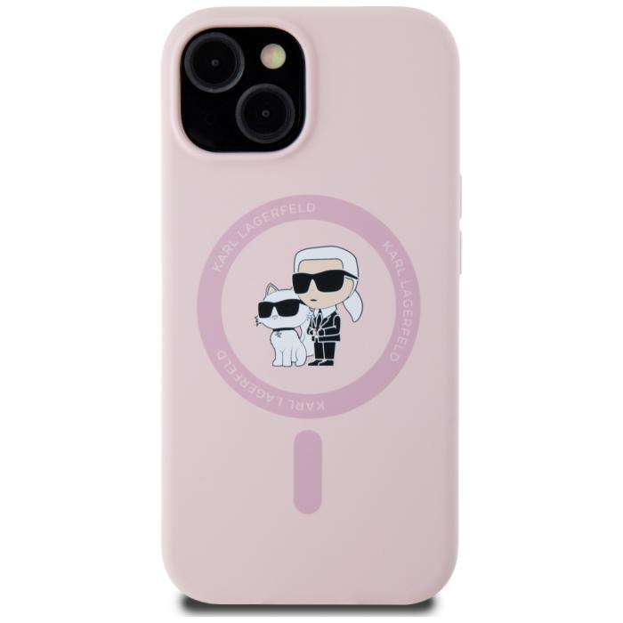 KARL LAGERFELD - Karl Lagerfeld Mobilskal till iPhone 15 MagSafe Karl & Choupette Rosa