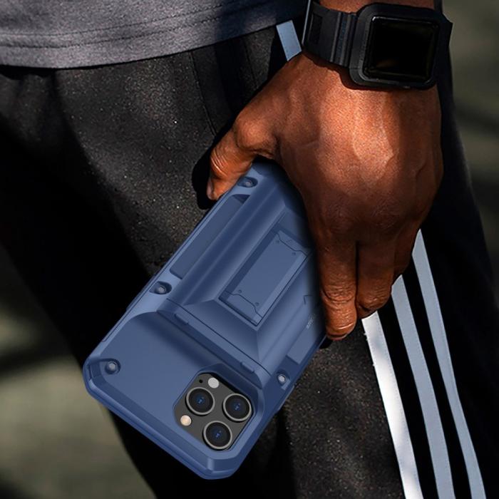 OEM - iPhone 12 Pro Max Skal Korthållare Built-in Kickstand - Grön