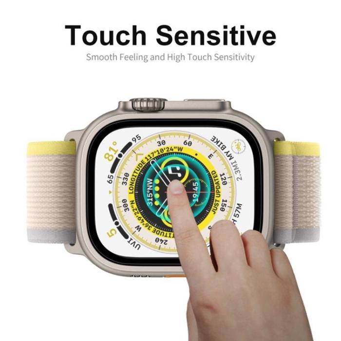 HAT PRINCE - ENKAY Apple Watch Ultra (49mm) Härdat Glas Skärmskydd 9H - Svart