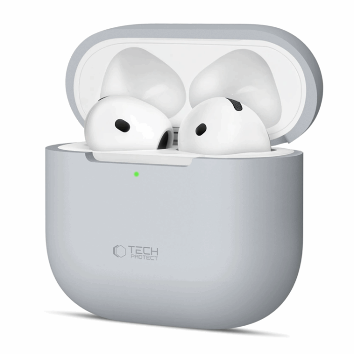 Tech-Protect - Tech-Protect AirPods 4 Skal Silikon - Crayon Grå