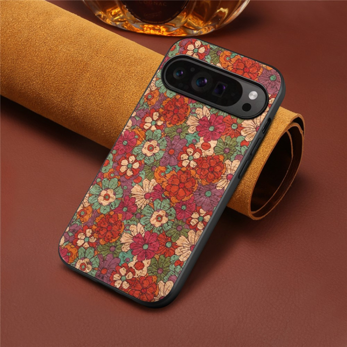 A-One Brand - Google Pixel 10/10 Pro Mobilskal Flower Print - Sommar/Röd