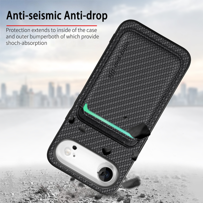 A-One Brand - iPhone Air Mobilskal Detachable Korthållare - Svart