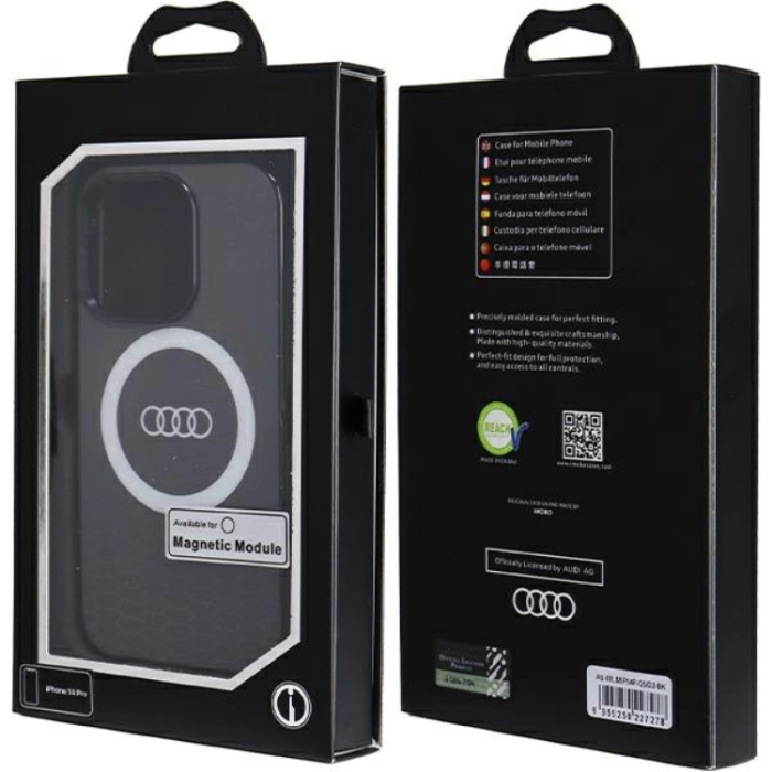 Audi - Audi iPhone 14 Pro Mobilskal Magsafe IML Big Logo - Svart