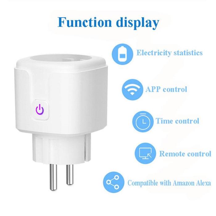 A-One Brand - Smart Home Plug WiFi 20A EU - Vit