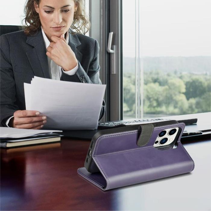 PULOKA - Puloka iPhone 14 Pro Plånboksfodral Magsafe 2in1 - Lila