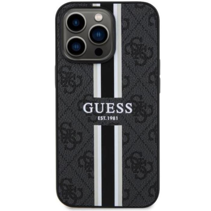 Guess - Guess iPhone 13 Pro/13 Mobilskal MagSafe Printed Stripes - Svart