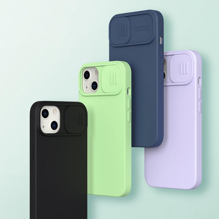 UTGATT5 - Nillkin CamShield Silky Silikon Skal iPhone 13 - Lila