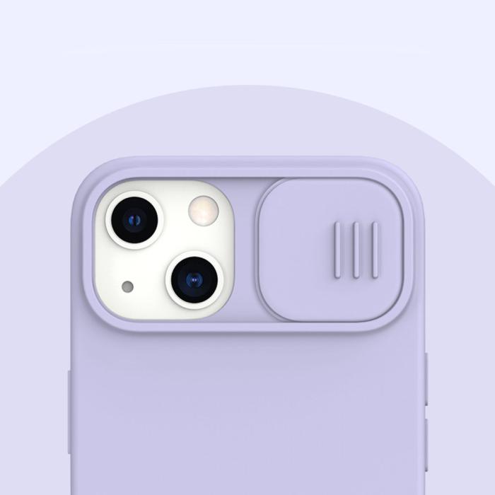 UTGATT5 - Nillkin CamShield Silky Silikon Skal iPhone 13 - Lila