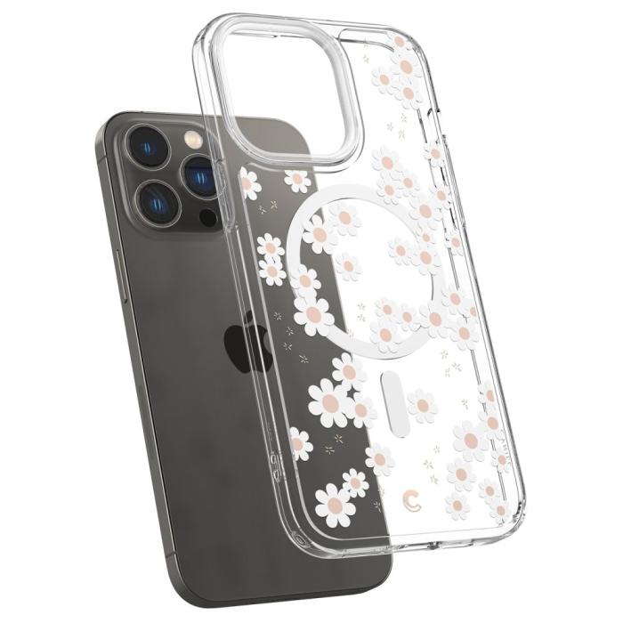 UTGATT1 - Spigen iPhone 14 Pro Max Magsafe Skal Cyrill Cecile - Vit Daisy