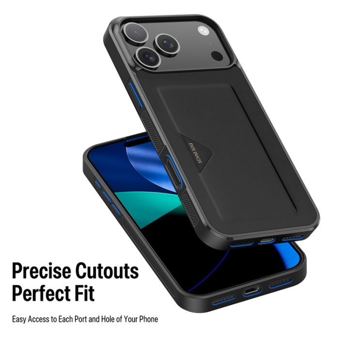 Dux Ducis - DUX DUCIS iPhone 17 Pro Mobilskal Korthållare Pocard - Svart
