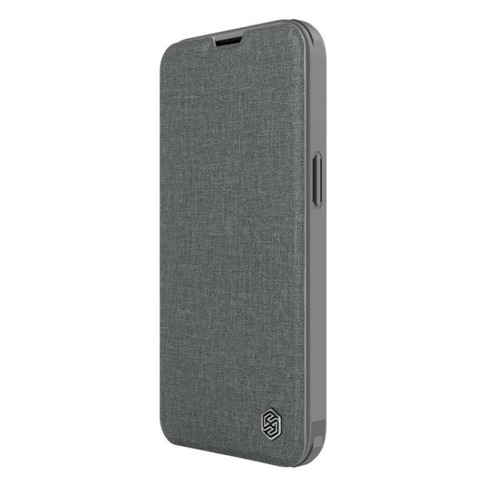 Nillkin - Nillkin iPhone 14 Plus Plånboksfodral Qin Cloth Pro - Grå