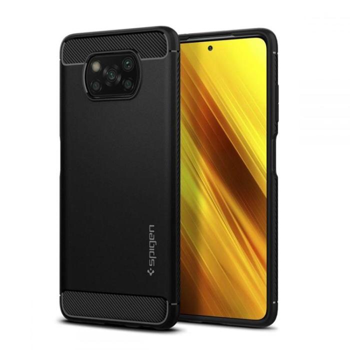 Spigen - Spigen Rugged Armor Skal Xiaomi Poco X3 / X3 Pro / X3 NFC - Matte Svart