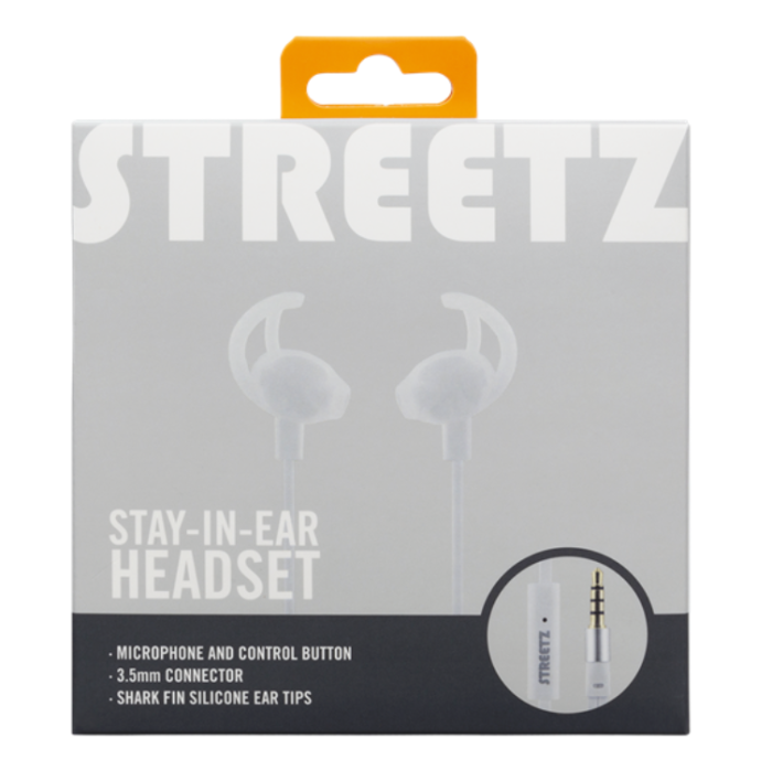 UTGATT1 - Streetz Stay In-ear Mörlurar Med Mikrofon 3.5 mm - Vit