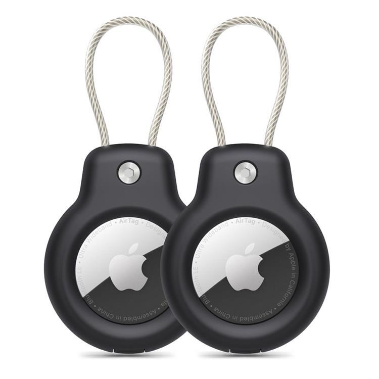 [2-Pack] Tech-Protect Apple Airtag Rough Vein - Svart | 264 | AlltMobil