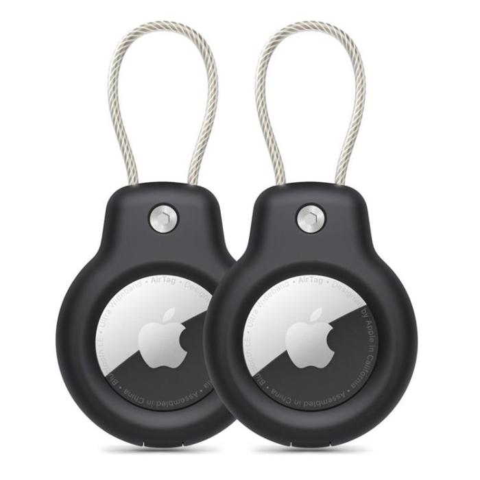 Tech-Protect - [2-Pack] Tech-Protect Apple Airtag Rough Vein - Svart