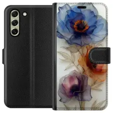 Gustaf - Pl&aring;nboksfodral till Samsung Galaxy S21 FE 5G med Silkesblommor