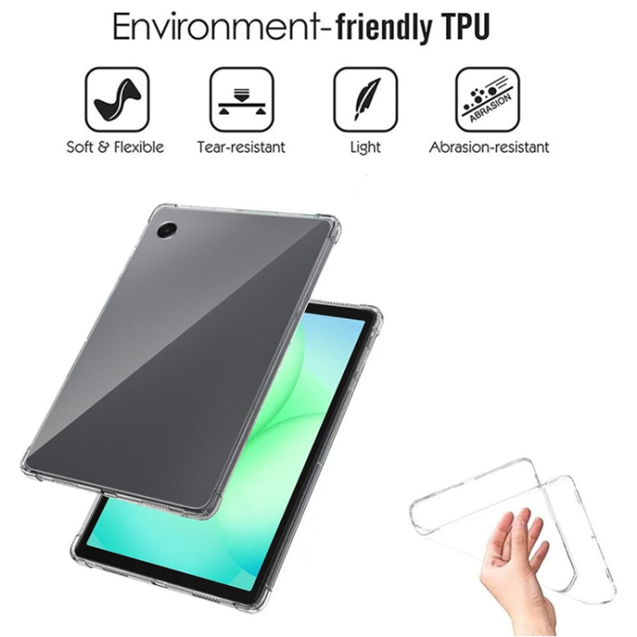 A-One Brand - Galaxy Tab A11 Skal TPU Drop-Resistant med Härdat Glas - Clear