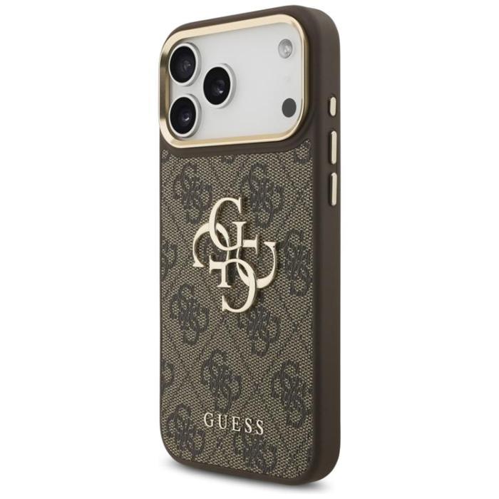 Guess - Guess iPhone 17 Pro Max Mobilskal 4G Big Classic Logo Big Strap Metal - Brun
