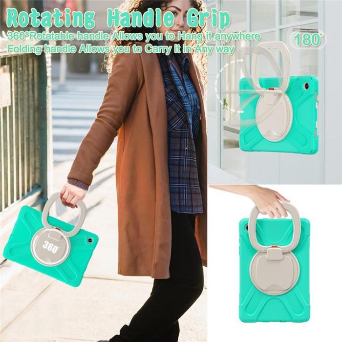 A-One Brand - Galaxy Tab A9 Plus Skal Kickstand Handle Grip - Mintgrön