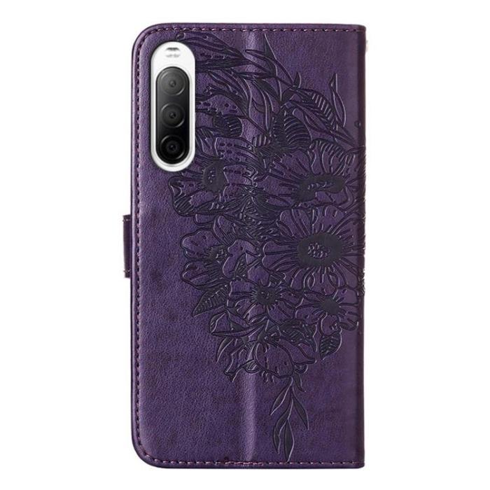 A-One Brand - Sony Xperia 10 IV Plånboksfodral Butterfly - Lila