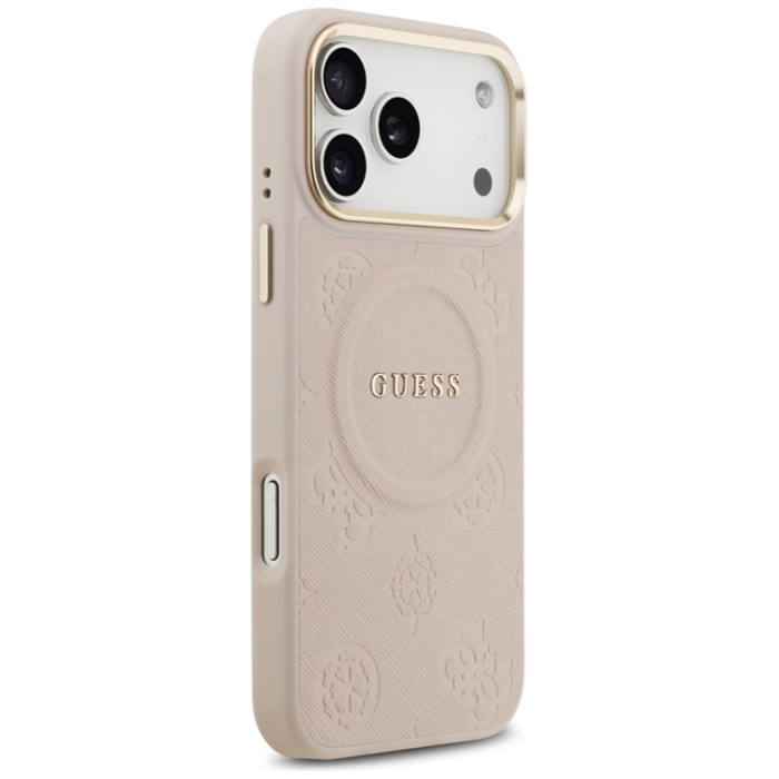 Guess - Guess iPhone 17 Pro Max Mobilskal Magsafe Peony Hot Stamp - Rosa