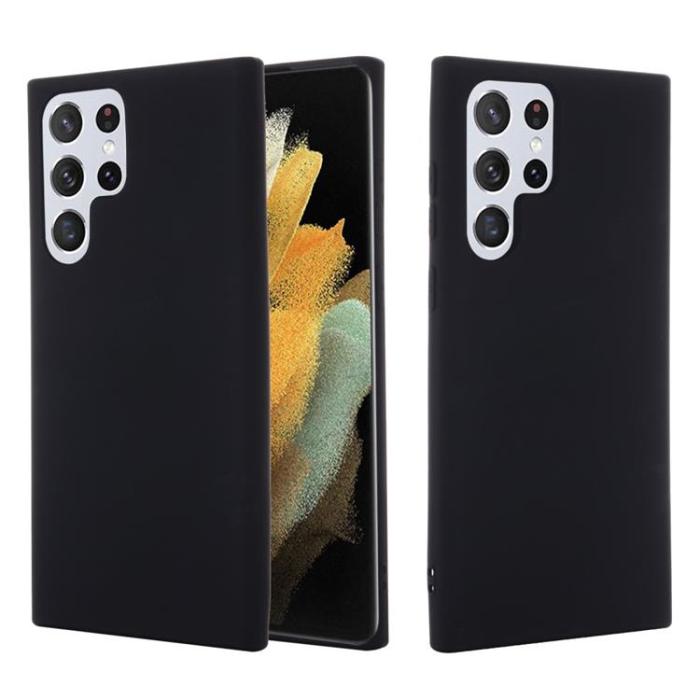UTGATT - Liquid Silicone Skal Galaxy S22 Ultra - Svart