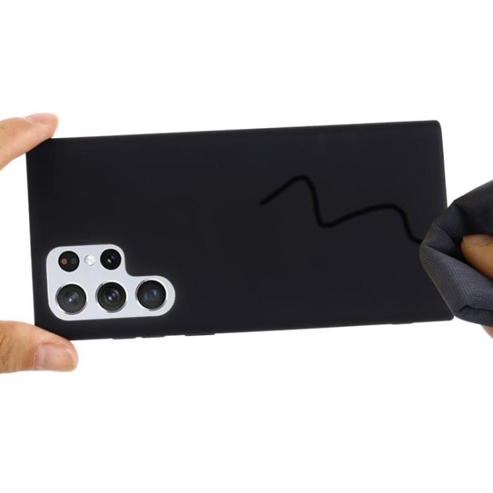 UTGATT - Liquid Silicone Skal Galaxy S22 Ultra - Svart