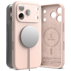 Ringke - Ringke iPhone 17 Pro Max Mobilskal Magsafe Magnetic Silikon - Rosa