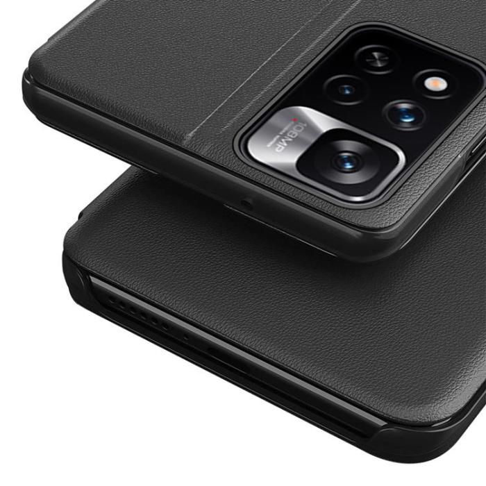 OEM - Eco Läder View Fodral Xiaomi Poco X4 NFC 5G - Svart