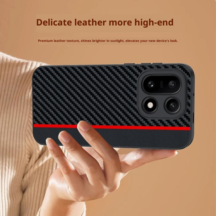 A-One Brand - OnePlus 15 5G Mobilskal Carbon Fiber Texture Läder