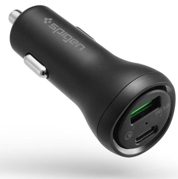 Spigen - Spigen 2-Port Billaddare Steadiboost - Svart