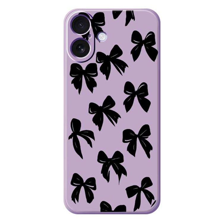 iPhone 17 Mobilskal Bow Pattern Printing Straight - Lila | 2353 | AlltMobil