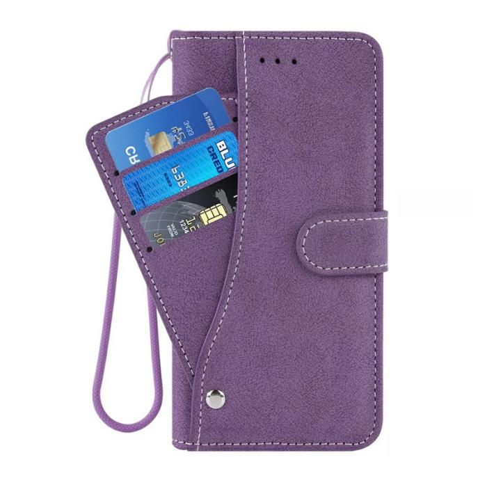 OEM - Samsung Galaxy S26 Plånboksfodral Retro Konstläder - Lila