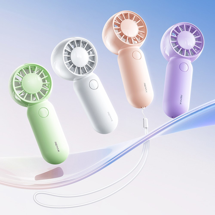 Remax - REMAX Bärbar Handfläkt USB-Laddningsbar RS-SF08 - Rosa