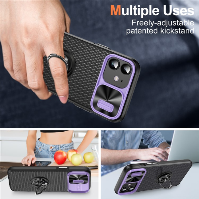 OEM - iPhone 11 Mobilskal Ringhållare Kickstand - Lila