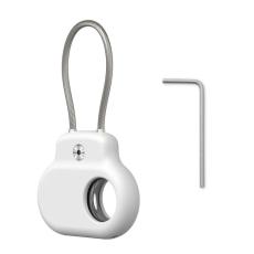 OEM - Galaxy SmartTag 1/2 Skal Silikon med Ståltråd Spårningsenhet Tillbehör - Vit