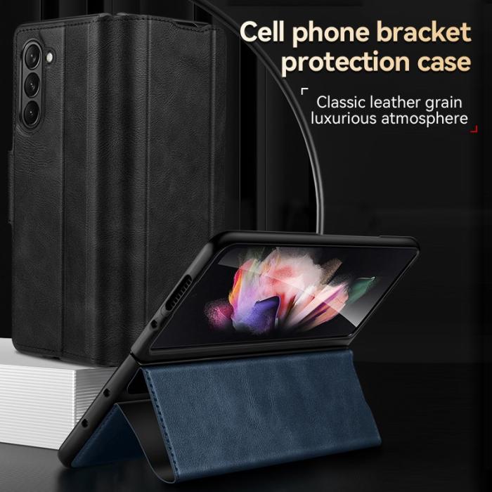SULADA - SULADA Mobilskal till Galaxy Z Fold5 5G PU Läder Stöd - Brun