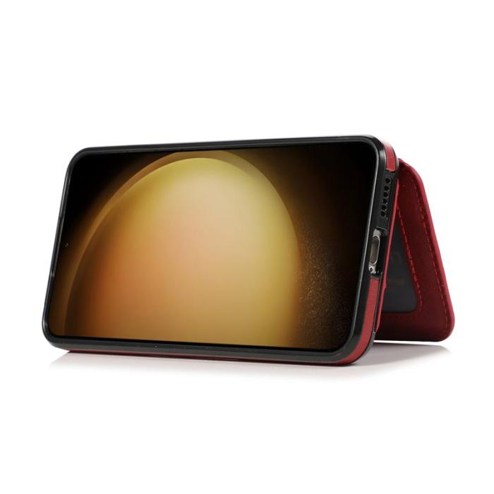 OEM - Mobilfodral för Samsung Galaxy S26 Kortfack Kickstand Konstläder + TPU - Röd