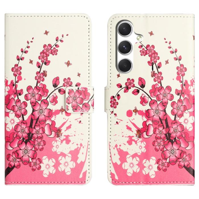 OEM - Plånboksfodral för Samsung Galaxy S26 Konstläder - Plommonblomma