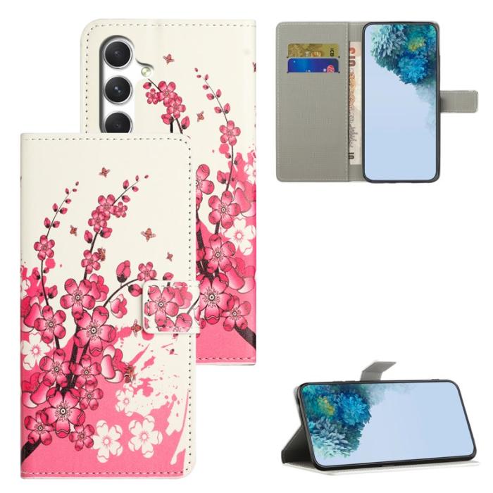 OEM - Plånboksfodral för Samsung Galaxy S26 Konstläder - Plommonblomma